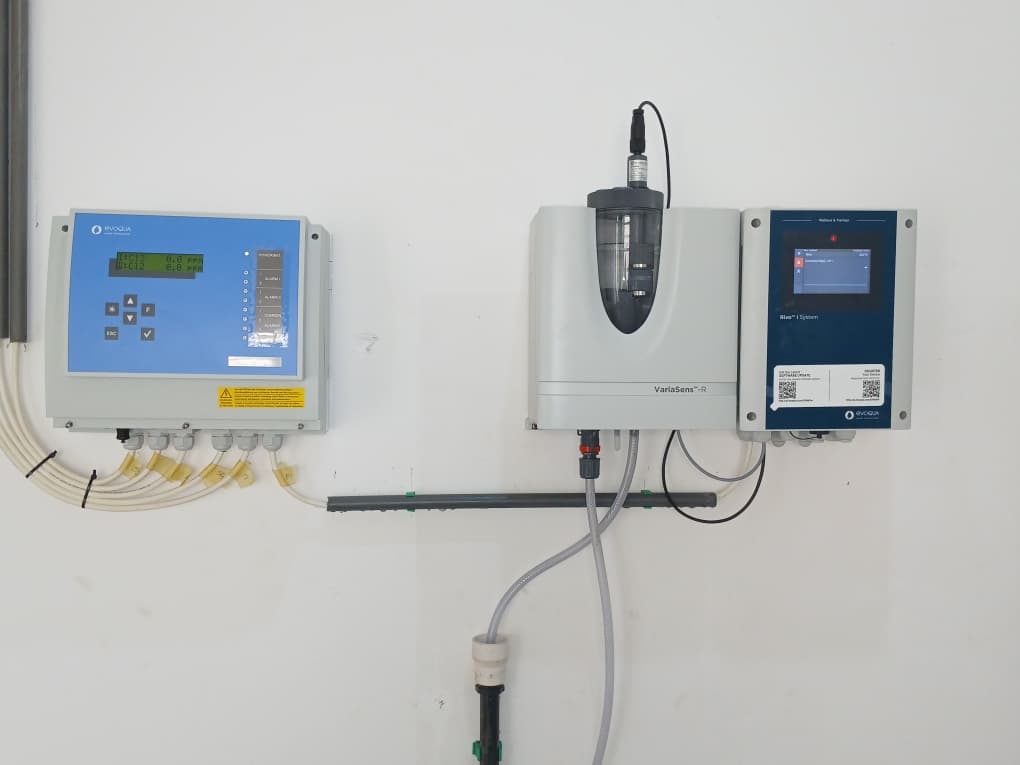 Water treatment controller array and monitoring unit installed at Sekyere Hemmang